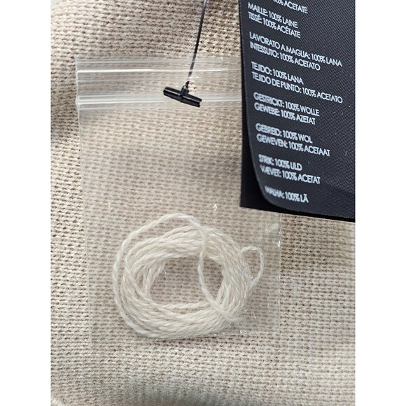 PLK Women's Large Club Monaco 100% Wool Knit Sweater Dress W Silk Accent NWOT - Picture 11 of 12